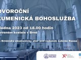 Novoroční ekumenická bohoslužba v Červeném kostele v Brně 1. 1. 2023-pozvánka.