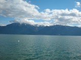 Pohled z Vevey na jezero