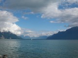 Pohled z Vevey na jezero